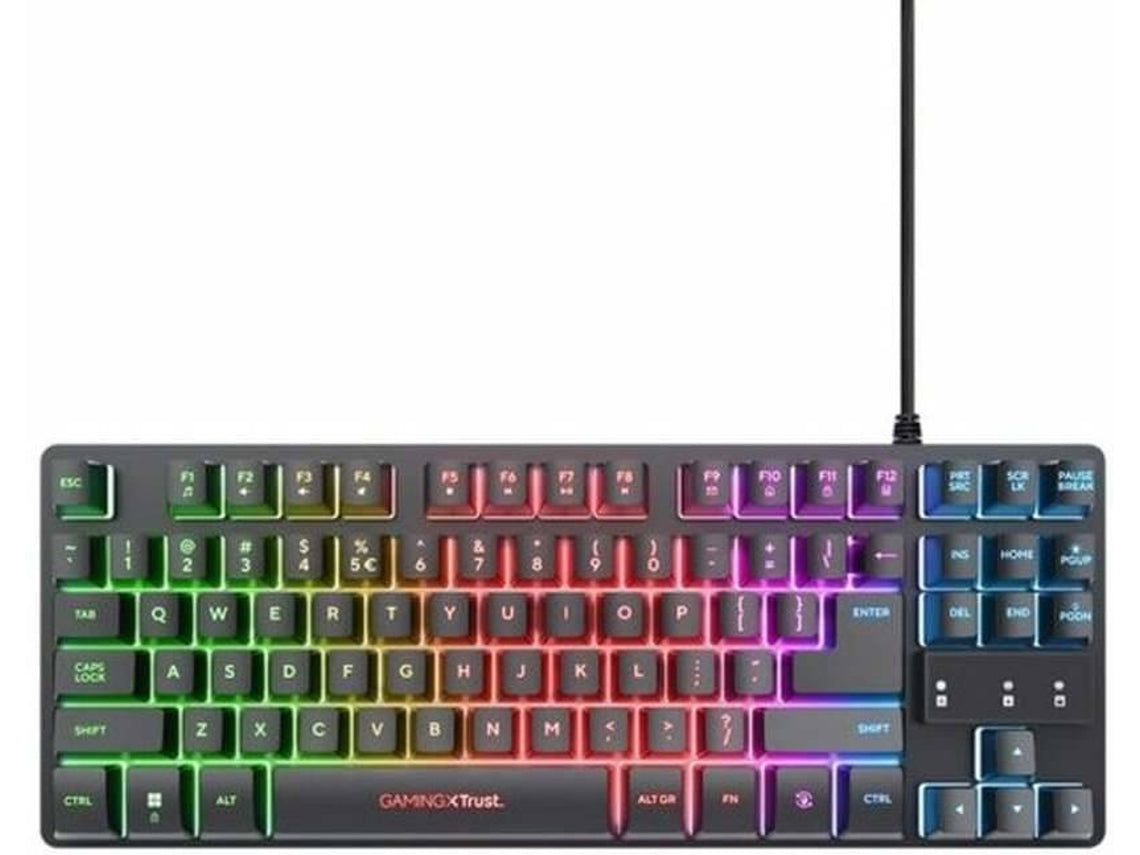 Kit Teclado TKL RGB + Rato Sem Fios RGB + Tapete Trust GXT 794 ( NOVO SELADO)