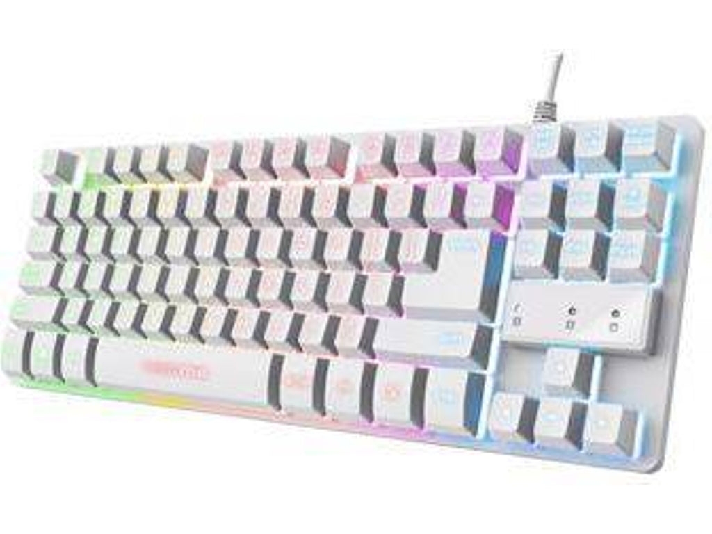 TECLADO GAMING GXT833 THADO RGB METAL COMPACT WHITE ( NOVO SELADO )