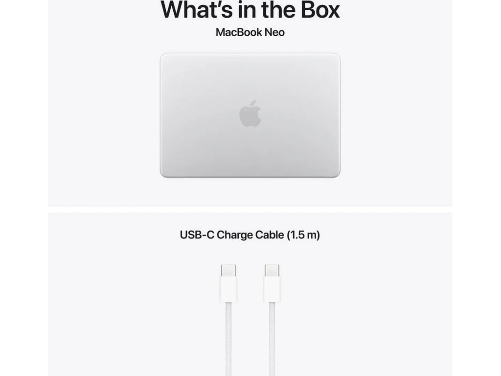 MacBook Neo APPLE Prateado (13'' - Apple A18 Pro 6-Core - RAM: 8 GB - 512 GB SSD - GPU 5-Core)