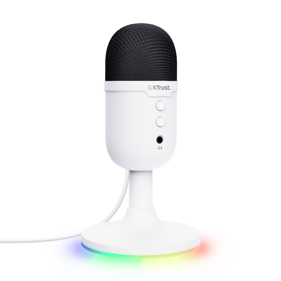 Microfone Gxt Yunix Usb TRUST GAMING Branco ( NOVO SELADO )