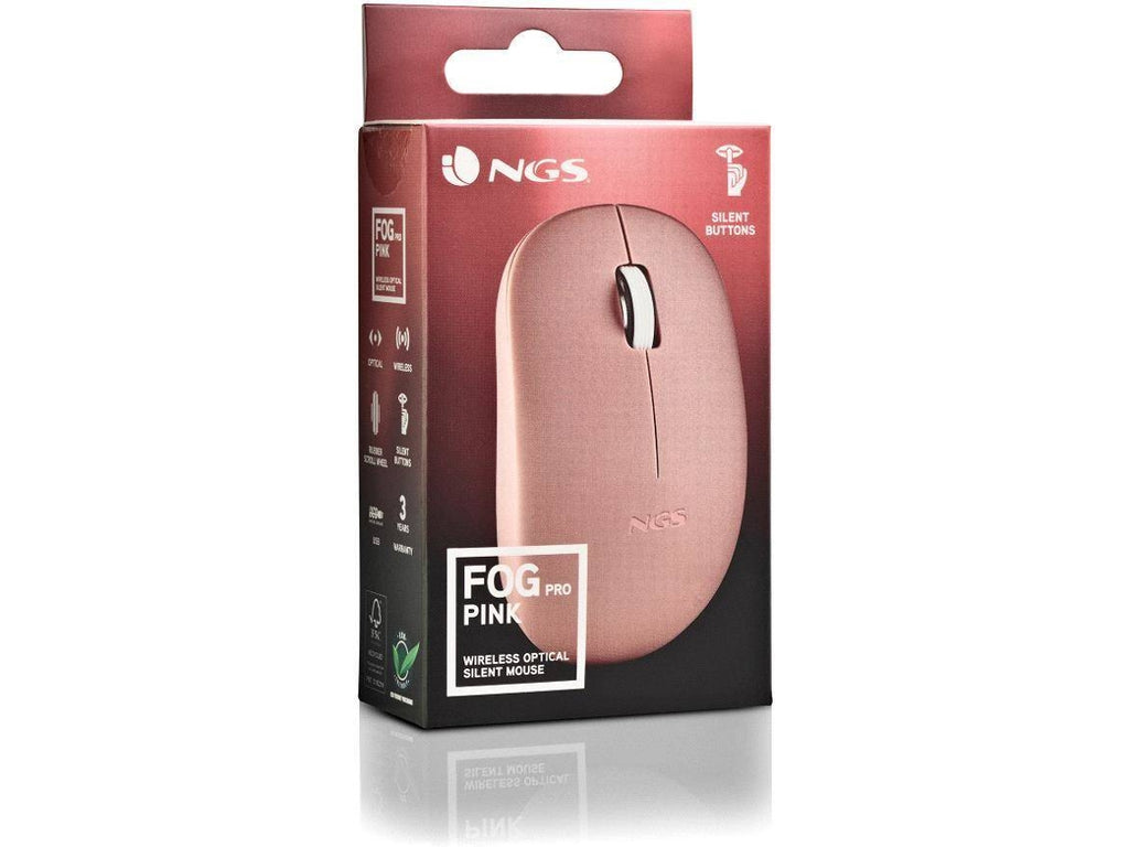 Rato Ótico NGS Fog Pro Sem Fios (1000 DPI - Rosa)