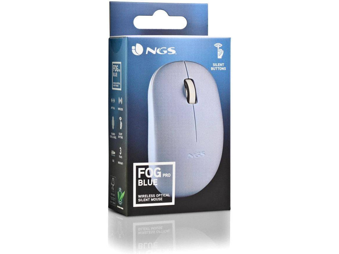 Rato sem Fio NGS Fog Pro (1000 Dpi - Azul)