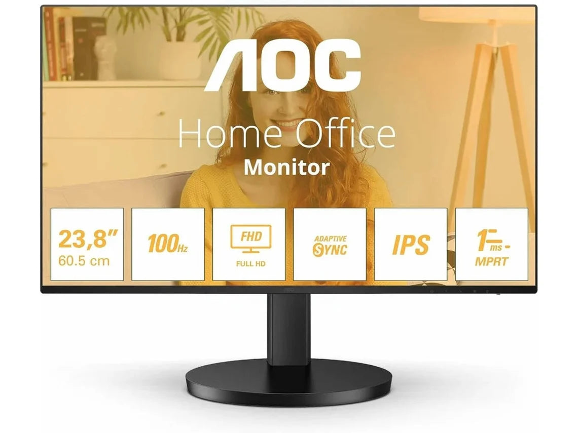 Monitor AOC 24B3Ha2 (24'' - Full HD - IPS - 1 ms - Preto) ( NOVO SELADO )