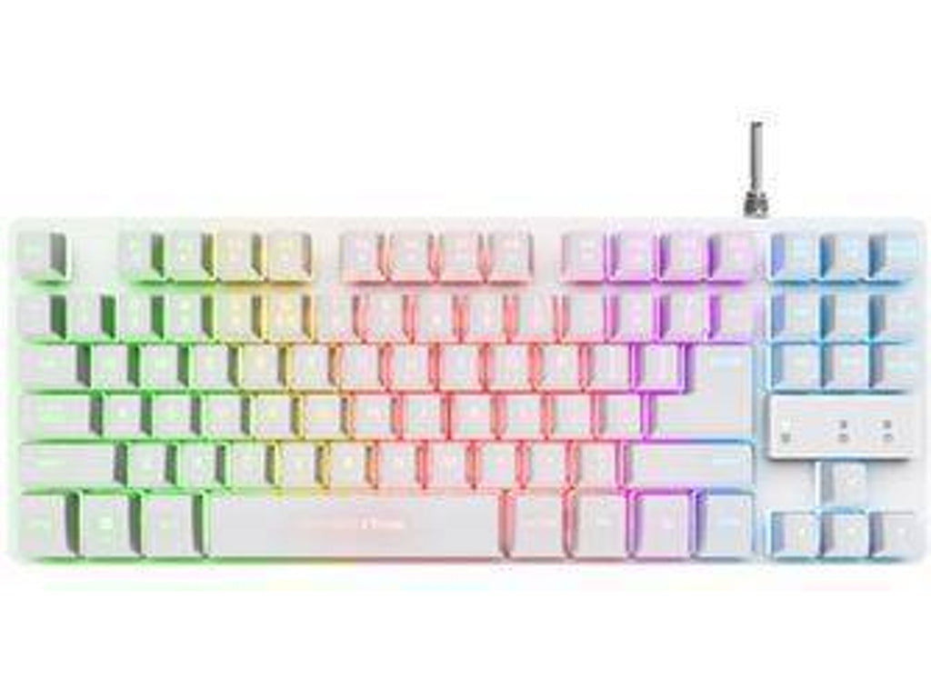 TECLADO GAMING GXT833 THADO RGB METAL COMPACT WHITE ( NOVO SELADO )