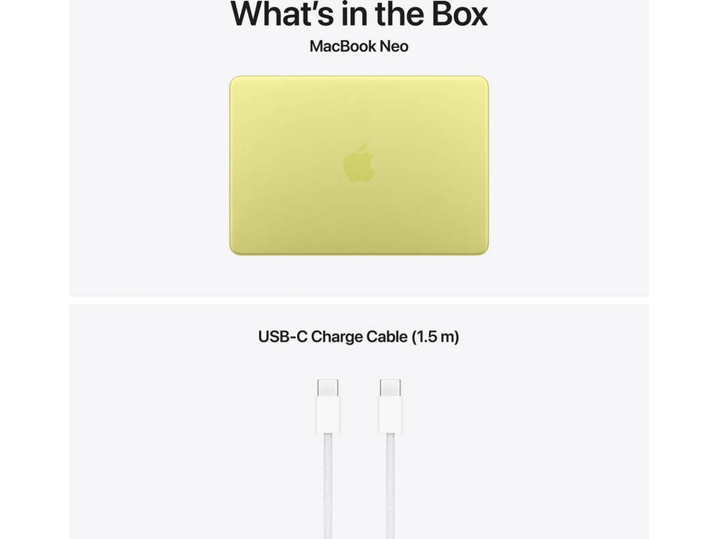 MacBook Neo APPLE Cítrico (13'' - Apple A18 Pro 6-Core - RAM: 8 GB - 512 GB SSD - GPU 5-Core)