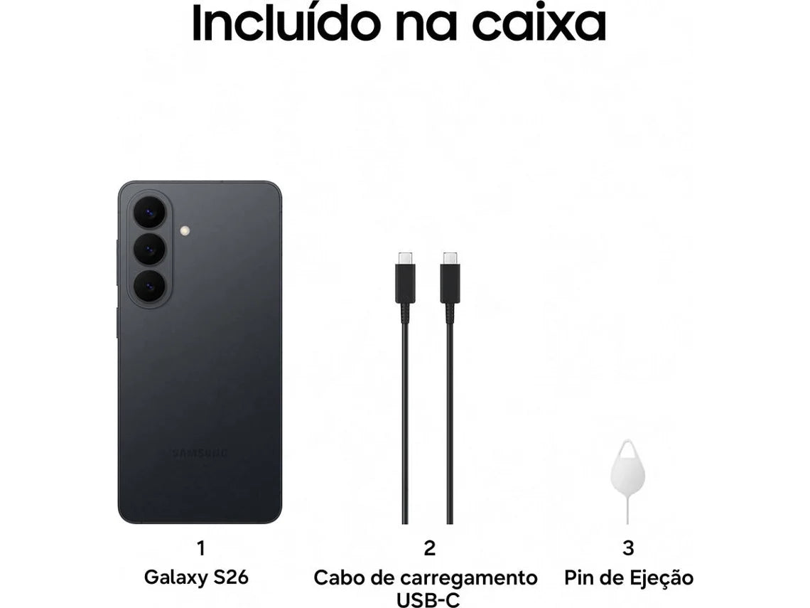 SAMSUNG Galaxy S26 (6.3'' - 12 GB - 256 GB - Preto Noturno)