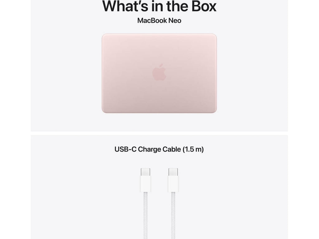 MacBook Neo APPLE Rosado (13'' - Apple A18 Pro 6-Core - RAM: 8 GB - 256 GB SSD - GPU 5-Core)