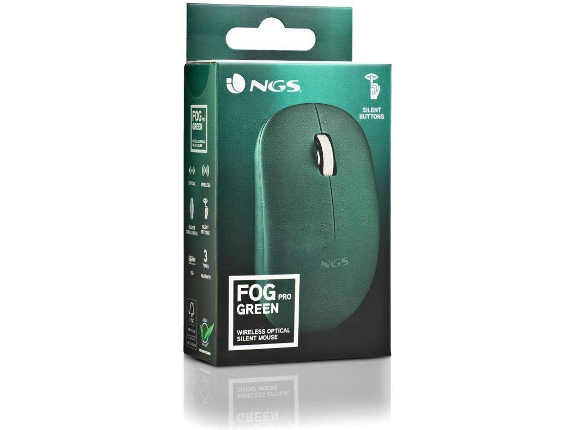 Rato sem Fio NGS Fog Pro (1000 Dpi - Verde)