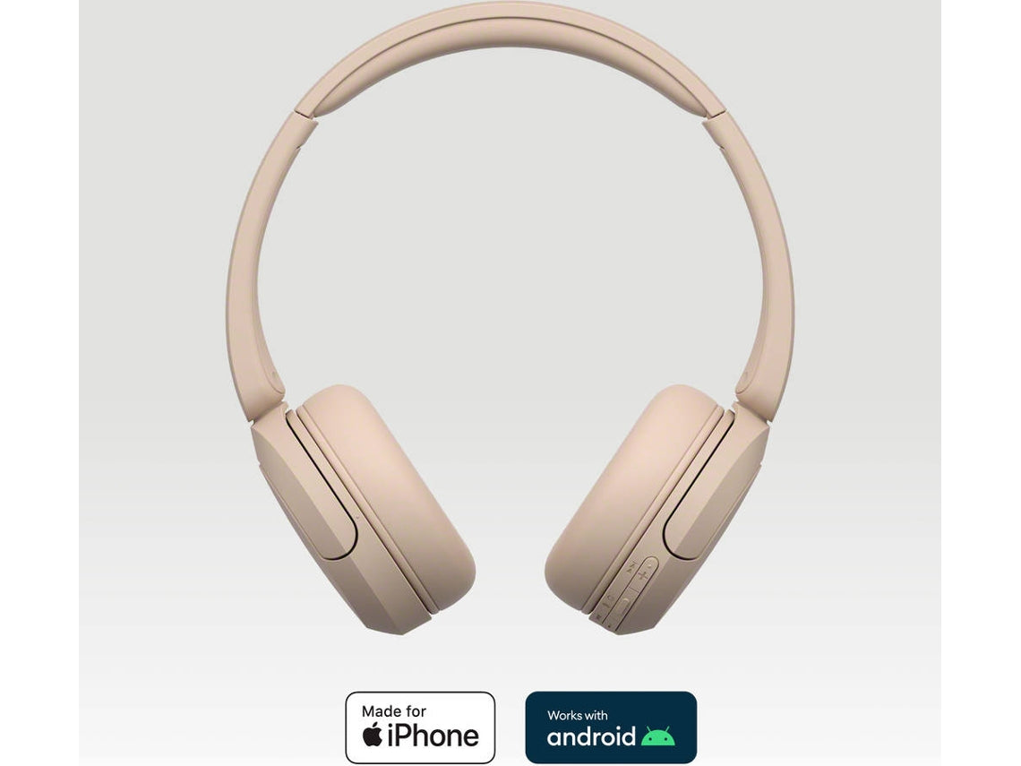 Casque Bluetooth SONY WH CH520 (Supra-auriculaire - Microphone - Beige) (NEUF EMBALLÉ)